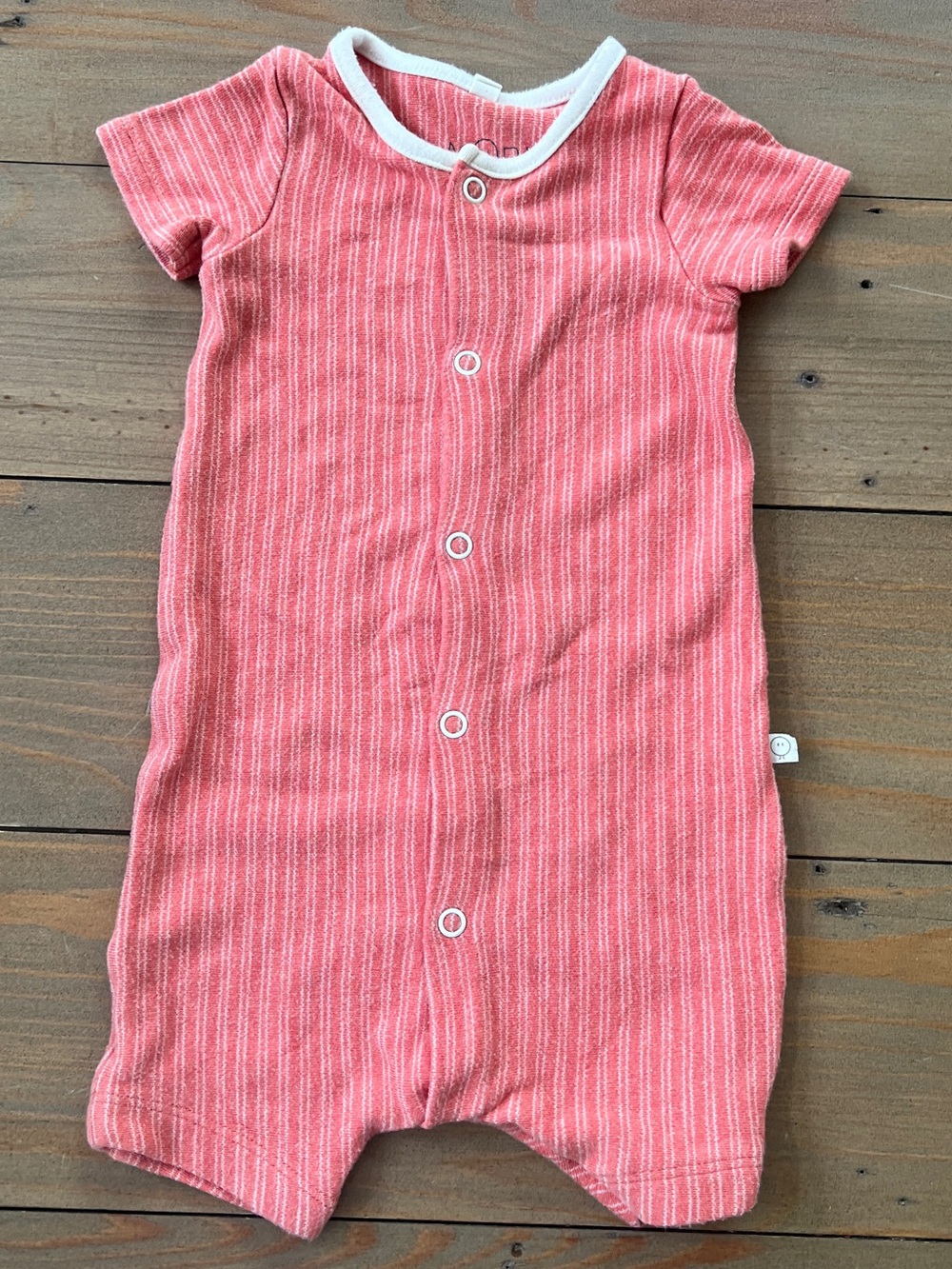 MORI Bamboo Organic Cotton Short-Sleeve One-Piece Romper - 3-6 Months